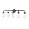 Z-Lite Delaney 5 Light Vanity, Matte Black & Clear 471-5V-MB - alternate 3